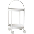 Roll Trolley - White - Aluminium - Small Tables & Side Tables Outdoor - Metal