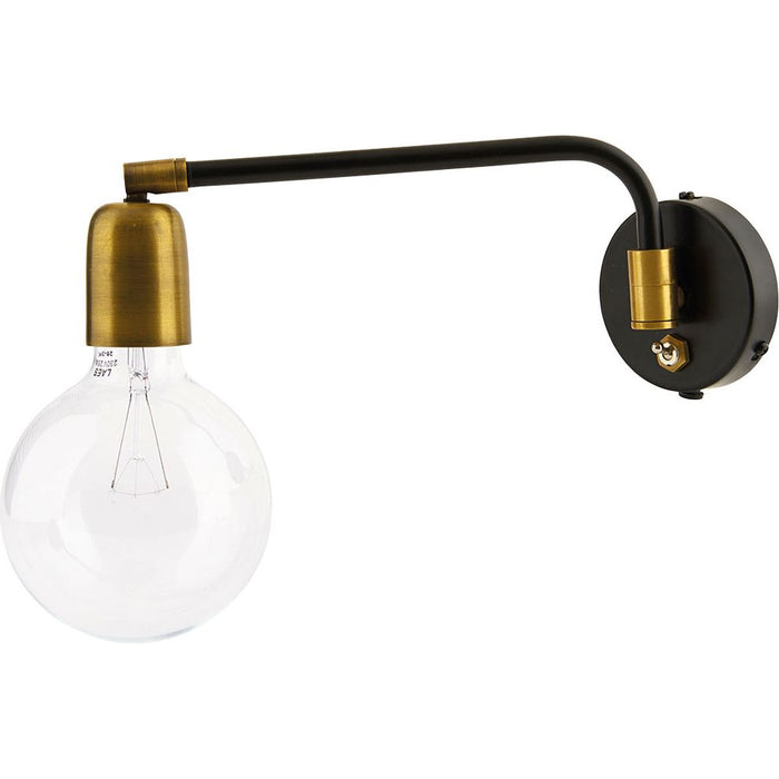 Photo of Molecular Wall Lamp Black Metal Brass 1