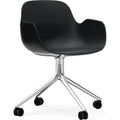 Thumbnail photo of Form Armchair Swivel 4w Alu - Kontorstol - Black / Aluminum - H79 X W56 X D52 X Sh44 Cm