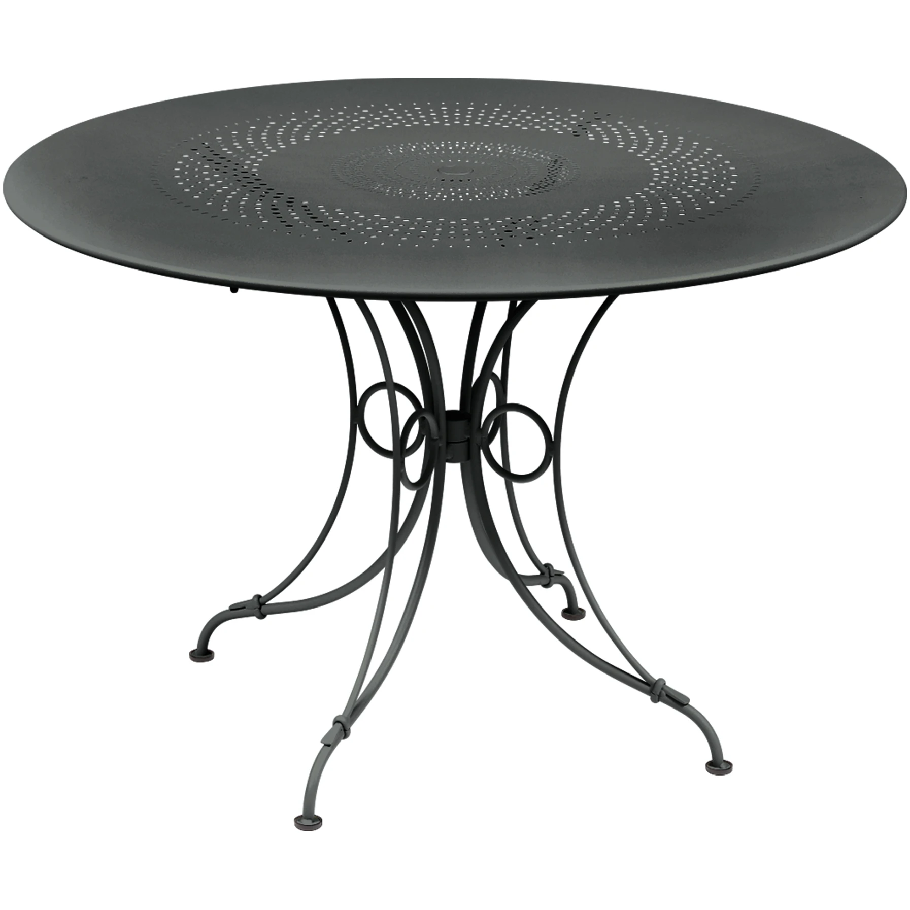 1900 Table Ø 117 cm, Anthracite - Outdoor dining table - Grey - Metal