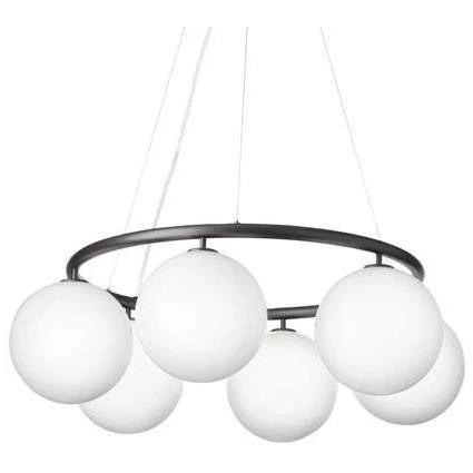 Photo of Miira 6 Circular Chandelier Rock