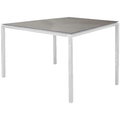 Pure 100x100 cm White/concrete Grey - Outdoor dining table - Foersom & Hiort-lorenzen Mdd - White - Natural material/metal