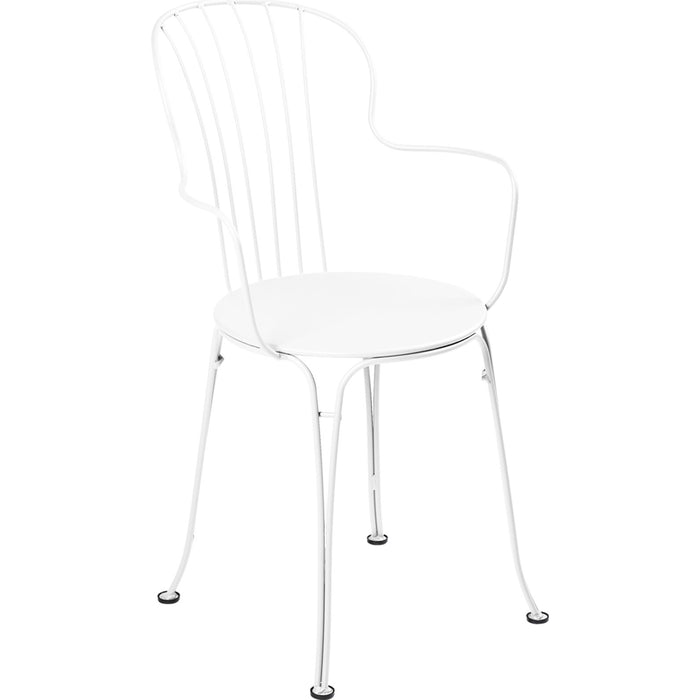 Photo of Opéra+ Armchair - Cotton White - Dining Chairs Outdoor - Metal