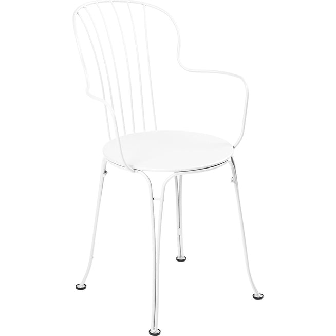 Photo of Opéra+ Armchair - Cotton White - Dining Chairs Outdoor - Metal