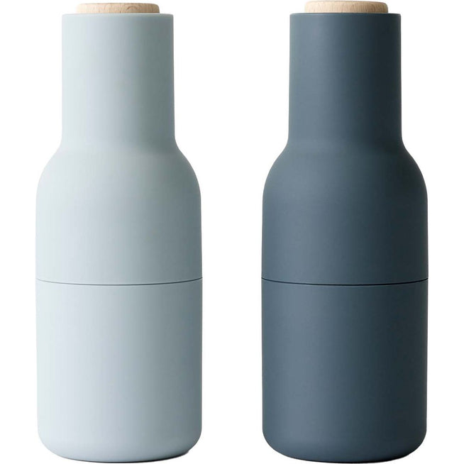 Photo of Bottle Grinder Blues Plastic, Beech Lid - Norm Architects - Blå