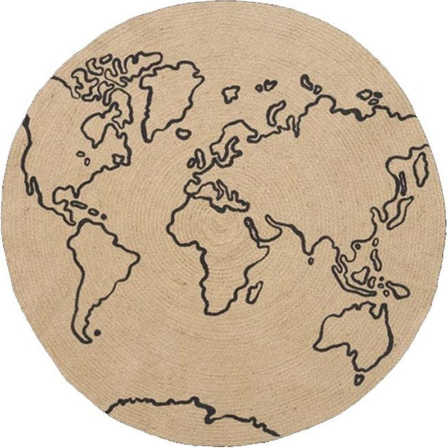 Photo of Jute Carpet World Small Ø: 100 Cm