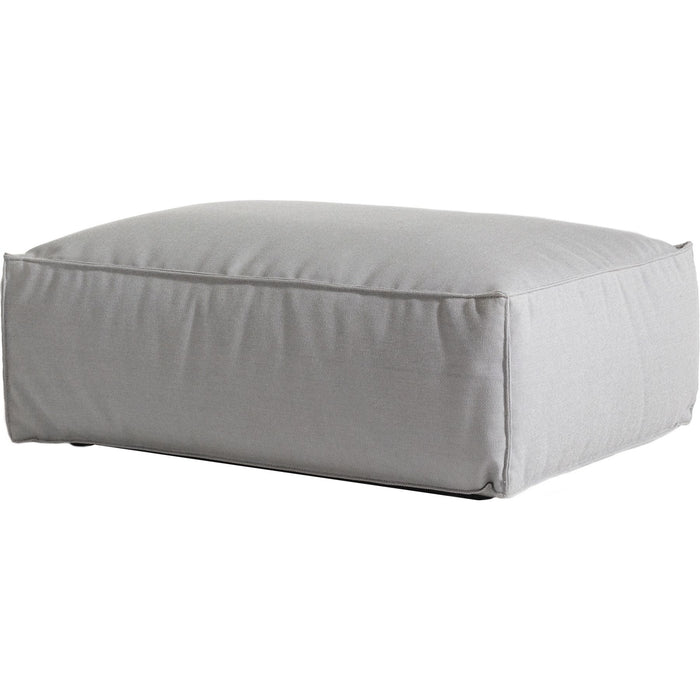 Asker Sofa Ottoman, Light Grey Sunbrella Sling - Outdoor Stools & Poufs - Martin Dos Santos - Grey