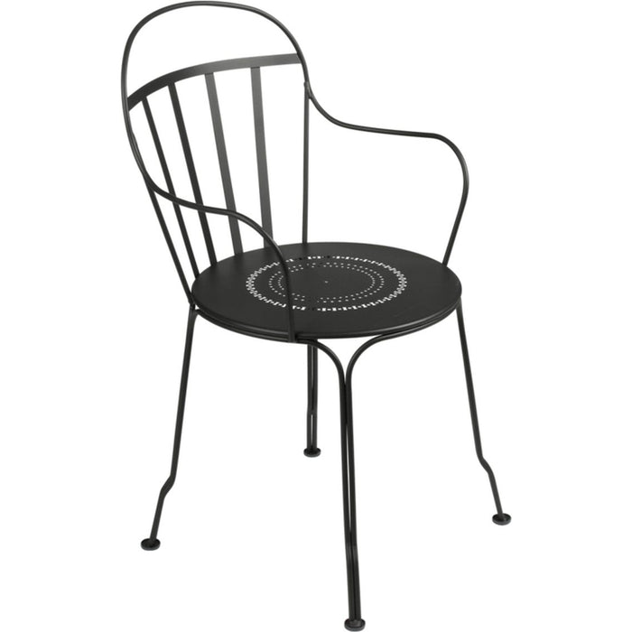 Photo of Louvre Armchair Liquorice 42 - Outdoor dining chairs - Black - Metal