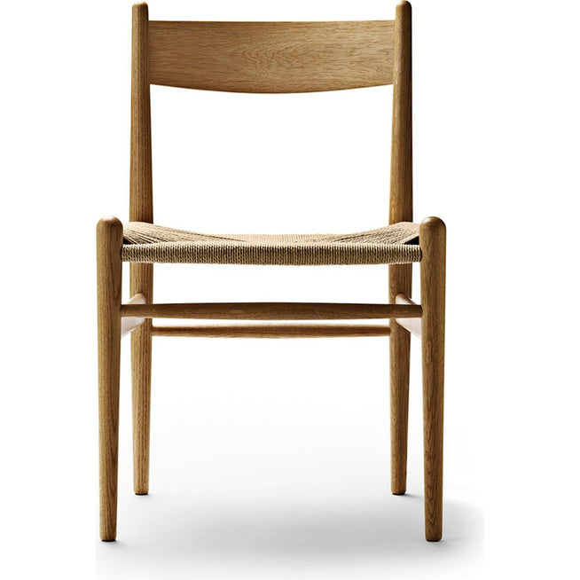 Photo of Ch36 - oiled beech - natural braided paper string - Dining chairs - Wood-coloured - Paper/wood