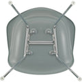 Eames Plastic Armchair Dax - 24 Light Grey - Chrome Base - Matstolar - Charles & Ray Eames - Grå - Metall/plast