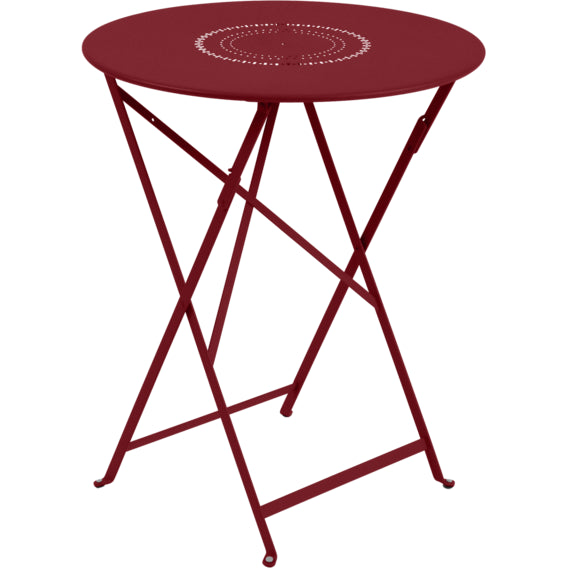 Photo of Floréal Table 60 cm Chili 43 - Outdoor Dining Table - Red - Metal