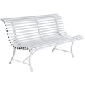 Thumbnail photo of Louisiane Bench 150 cm, Cotton White - Garden Benches - White - Metal