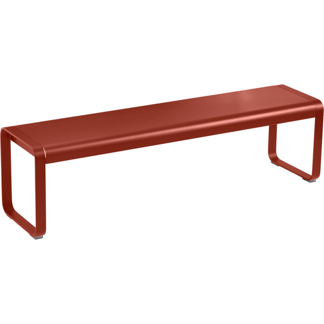 Photo of Bellevie Bench Red Ochre - Garden Benches - Pagnon & Pelhaître - Red - Metal