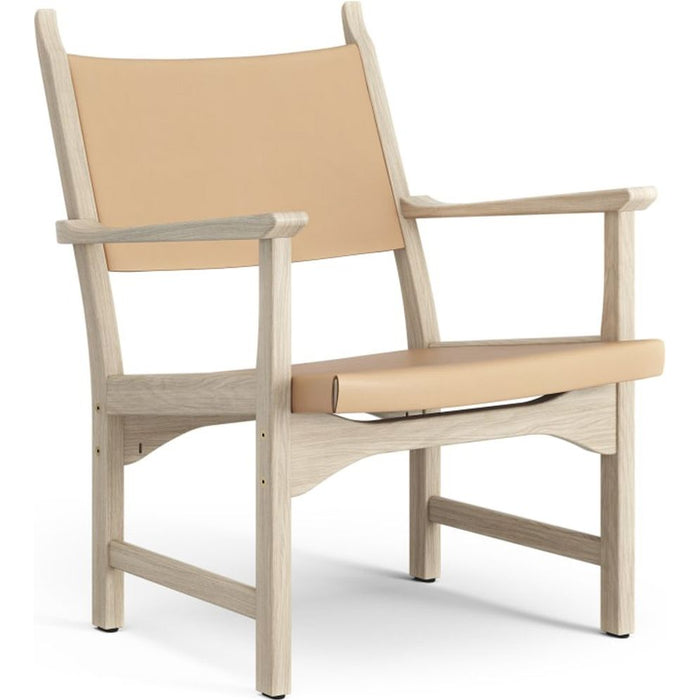 Photo of Caryngo Arm Chair White Pigmented Oak-leather