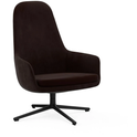 Era Lounge Chair High Swivel Black Alu