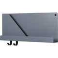 Thumbnail photo of Folded Shelves Small, Blue Grey - Vägghyllor - Johan Van Hengel - Svart - Metall