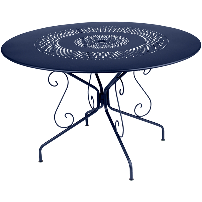 Photo of Montmartre Table Ø 117 Cm, Deep Blue - Matbord Utomhus - Blå - Metall