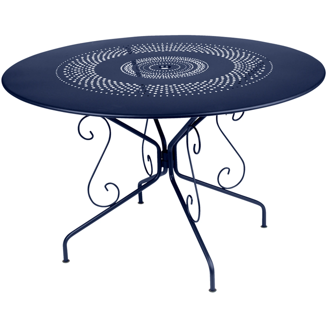 Photo of Montmartre Table Ø 117 Cm, Deep Blue - Matbord Utomhus - Blå - Metall