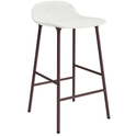 Form Bar Stool 65 Cm Full Upholstery Steel Brown Steel