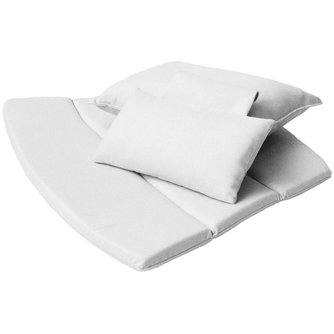 Photo of Breeze Highback Lounge Chair Cushion - Outdoor Cushions - White - Cane-line Natté - W: 75 x D: 55 x H: 2 cm