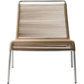 Thumbnail photo of M20l Teglgaard Lounge Cord Chair Brown Mixed-stainless Steel