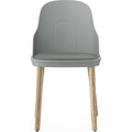 Thumbnail photo of Allez Chair Oak Upholstered Ultra Leather - Dining Chair - Grey - H: 79 X L: 45 X D: 50 X Sh: 45,5 Cm