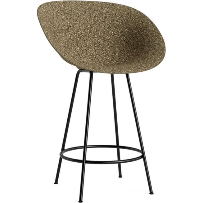 Photo of Mat Bar Armchair 65 Cm Steel - Barstol - Seaweed / Black Steel - H100 X W64 X D55 X Sh65 Cm