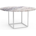 Florence Round Dining Table White Viola Marble