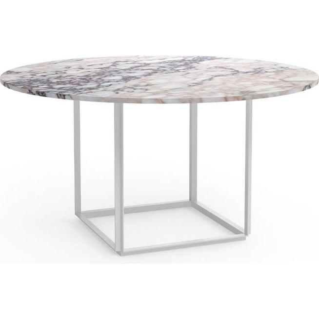 Photo of Florence Round Dining Table White Viola Marble