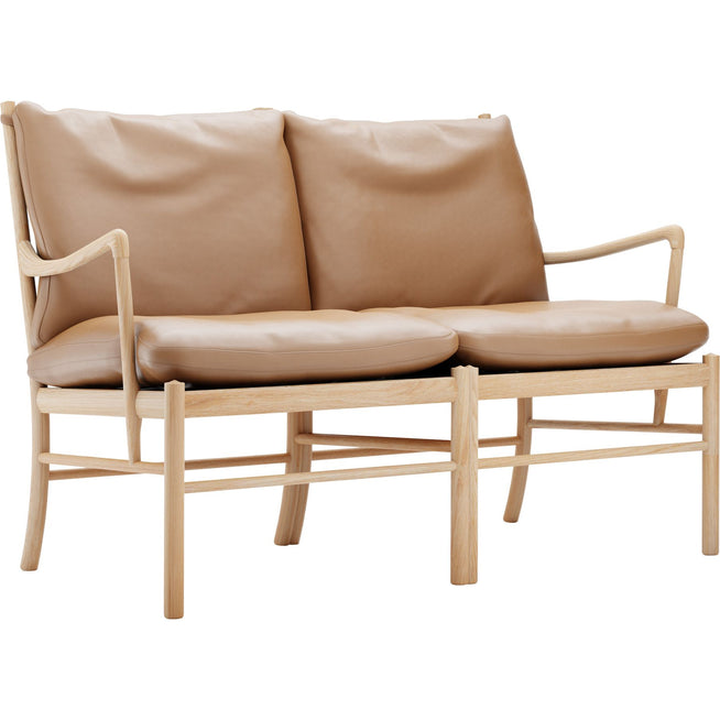Photo of Carl Hansen - O149-2 - Colonial Sofa, Oljad One, Ledergrap C Sif - 95 - Tour - Ole Owenser - Brun