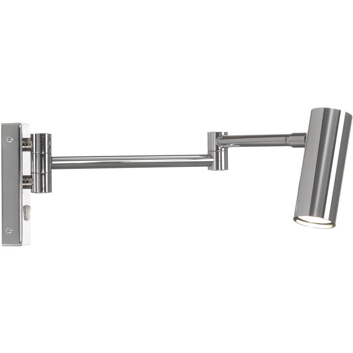 Photo of Puck Wall Lamp, Chrome, Cable, Br: 49.5 cm - Bedside Lamps - Åke Hultgren - Silver