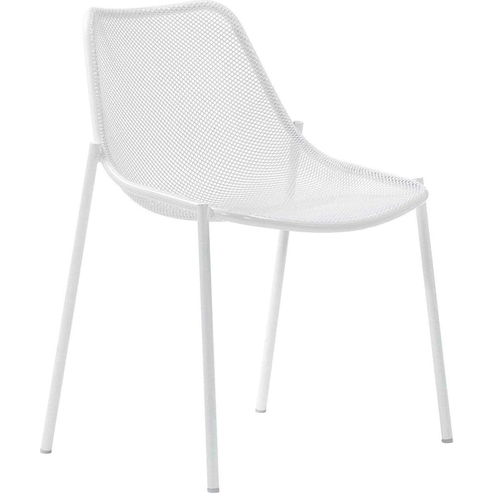 Photo of Round Chair White - Dining Chairs Outdoor - Metal