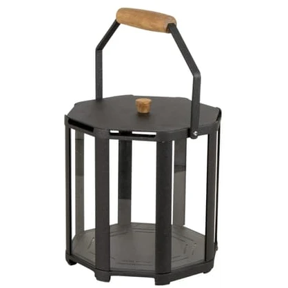 Photo of Lightlux Lantern M/teak - Lantern - Lava Grey, Aluminium