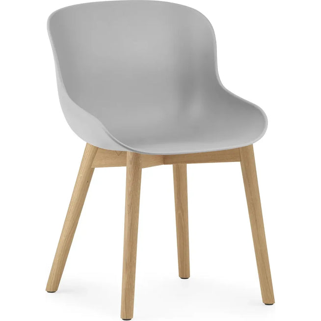 Photo of Hyg Chair Wood - Dining chair - grey - oak - H: 84 x L: 54 x D: 53.5 x Sh: 46 cm