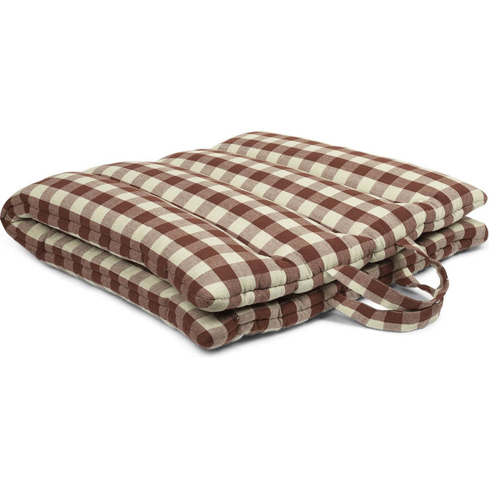 Photo of Bothy Check Folding Mat  - Hynde - Cinnamon/green - W70 X D7 X H100 Cm