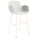 Form Bar Armchair 65 Cm Full Upholstery Cream Steel