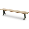 Thumbnail photo of Overlap Bench - Western Red Cedar - Steel / Hunter Green - Garden Benches - Metal/Wood