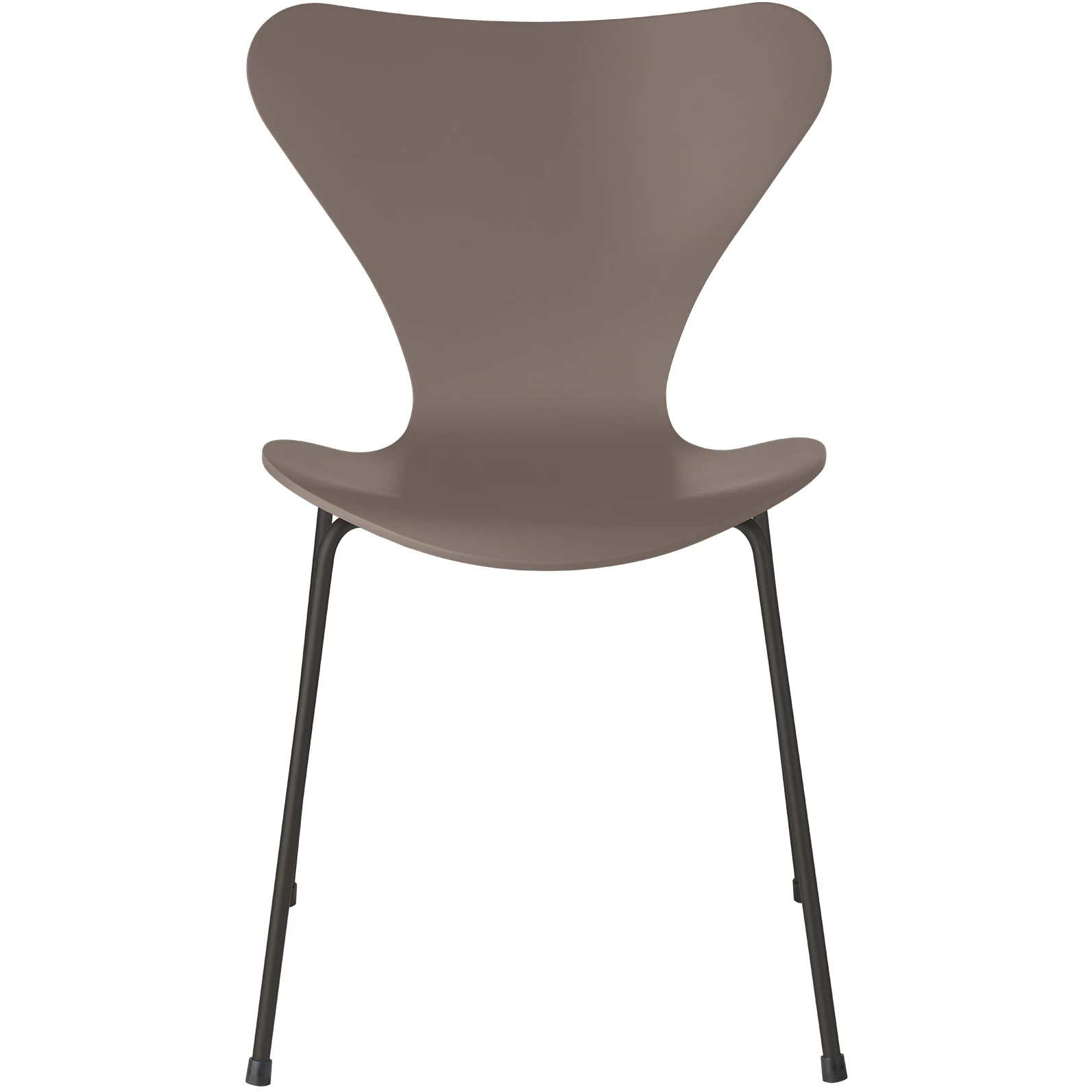 3107 Seven, coloured box, Venetian Red, Underframe Brown Bronze - Dining chairs - Arne Jacobsen - Red - Metal/wood