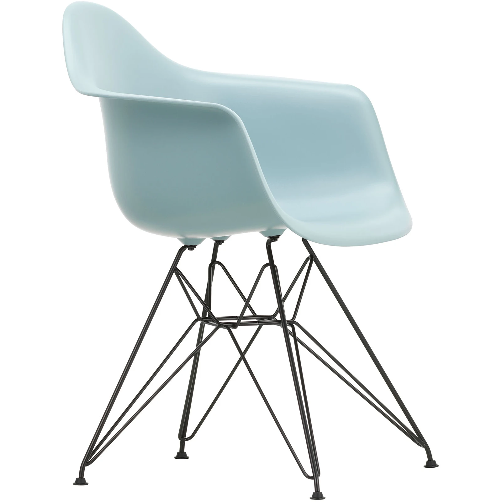 Eames Plastic Armchair Dar - 23 Ice Grey - Basic Dark Base - Matstolar - Charles & Ray Eames - Grå - Metall/plast