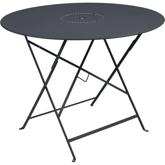 Photo of Floréal Table Ø 96 cm, Anthracite - Outdoor dining table - Grey - Metal
