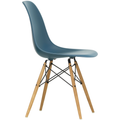 Eames Plastic Chair Dsw - 83 Sea Blue - Ash Honey Tone - Matstolar - Charles & Ray Eames - Blå - Metall/trä/plast