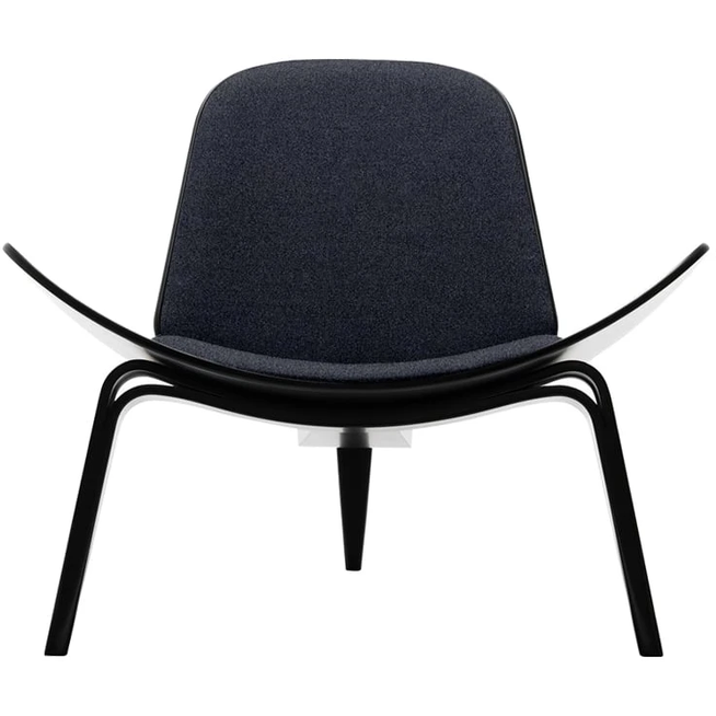 Photo of Ch07 Armchair Fiord 191 Fabric-black lacquered Beech