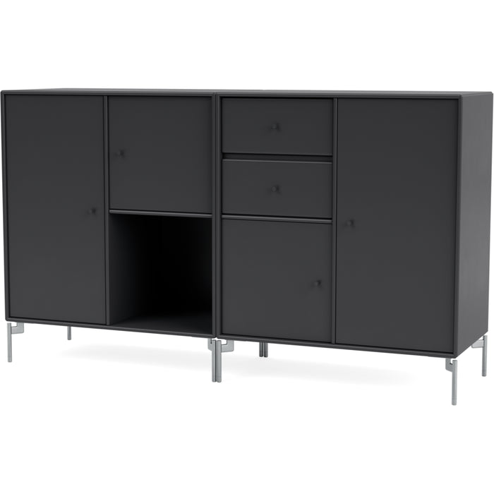 Photo of Couple Sideboard - Anthracite / Matt Chrome Legs - Sideboards - Peter J. Lassen - Svart - Mdf