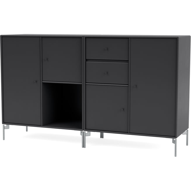 Photo of Couple Sideboard - Anthracite / Matt Chrome Legs - Sideboards - Peter J. Lassen - Svart - Mdf