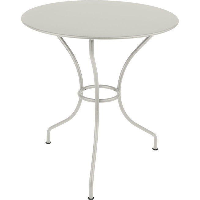 Photo of Opéra+ Pedestal Table Ø 67 cm, Clay Grey - Outdoor Dining Table - Green, Grey - Metal