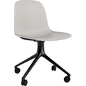 Form Chair Swivel 4W - Black Aluminium