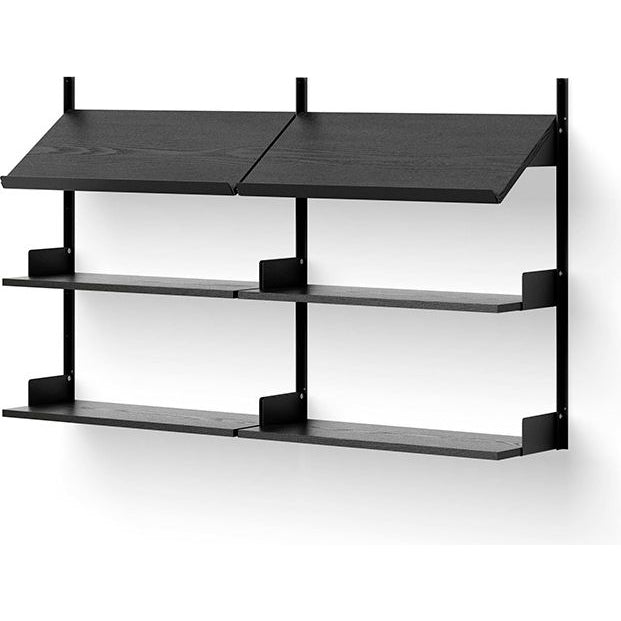 Photo of New Works Office Shelf - Hylde - Black Ash / Black - H94 X W163.5 X D30.5 Cm