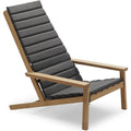Between Lines Deck Chair Cushion, Outdoor Textile / Charcoal, Quickdry Outdoor Foam - Dynor & Kuddar - Stine Weigelt - Grå