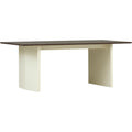 Thumbnail photo of Panel Table 90 X 200 Cm Cream Dark Brown - Matbord - Simon Legald - Brun - Metall/trä