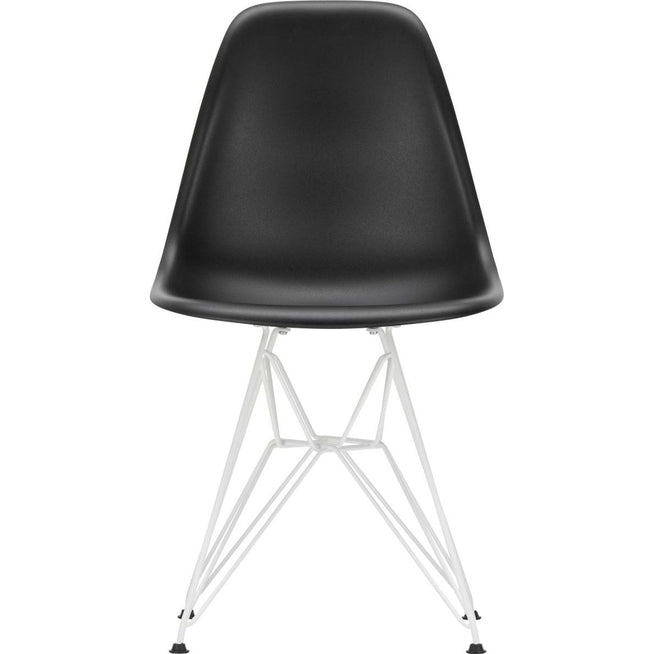 Photo of Eames Plastic Chair Dsr - 12 Deep Black - White Base - Matstolar - Charles & Ray Eames - Svart - Metall/plast